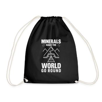 Les minéraux font le tour du monde en collectant des minerais - Sac de sport léger - noir - Devant