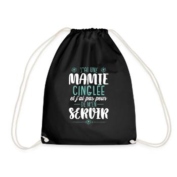 J'ai Une Mamie Cinglée - Sac de sport léger - noir - Devant