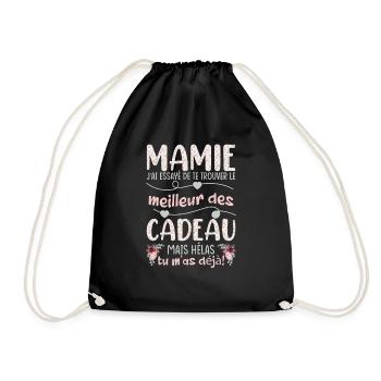 Mamie Cadeau Fête Des Mères Petite Fille - Sac de sport léger - noir - Devant