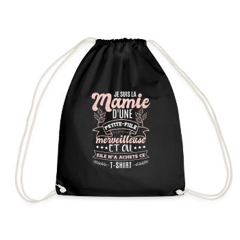Drôle Mamie Cadeau Petite Fille Grand Mère - Sac de sport léger - noir - Devant