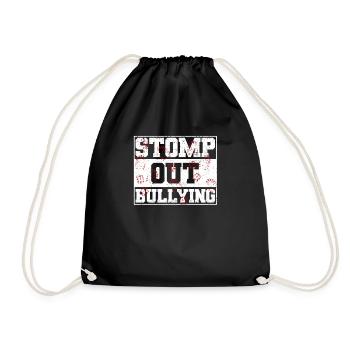 Stomp Out Bullying Funny Back To School Education - Drawstring Bag - black - Front