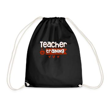 Lehrerin in Ausbildung Lustige Schule Kindergarten - Turnbeutel - Schwarz - Vorne
