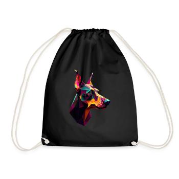 Doberman Dobermans Chien Chiens chiot Doberman - Sac de sport léger - noir - Devant