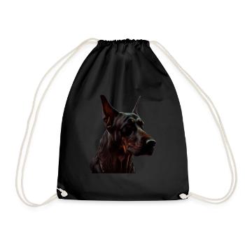 Doberman Dobermans Chien Chiens chiot Doberman - Sac de sport léger - noir - Devant