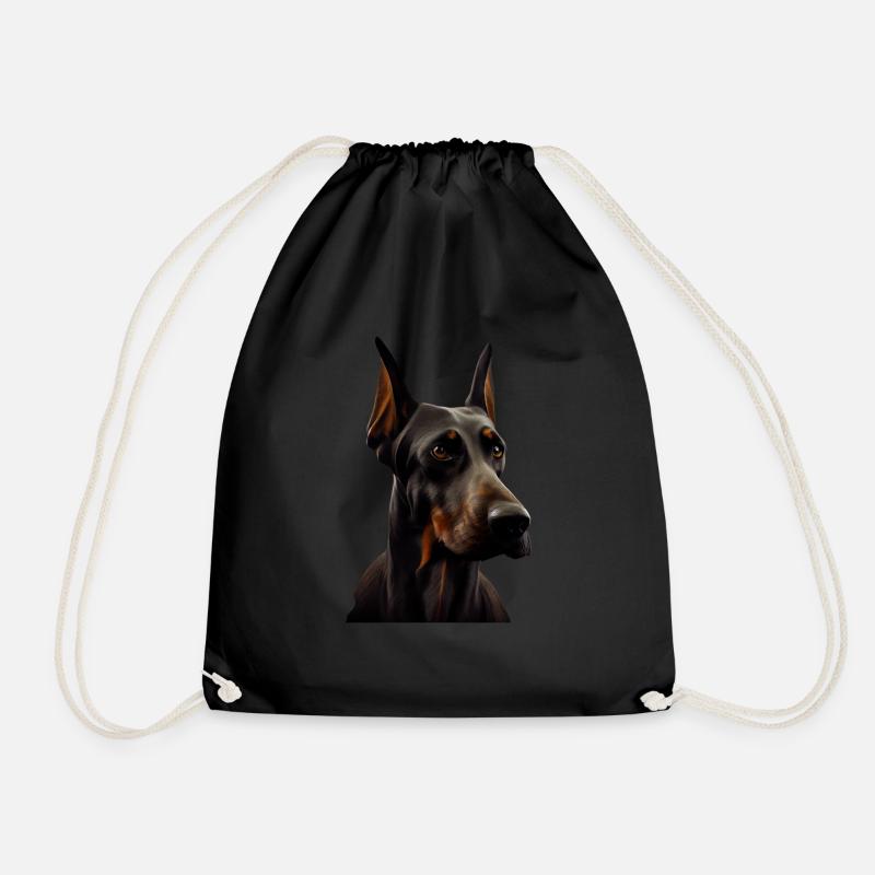 Dobermann Dobermänner Hund Hunde Welpe Dobermann - Turnbeutel - Schwarz