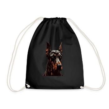 Doberman Dobermans Chien Chiens chiot Doberman - Sac de sport léger - noir - Devant