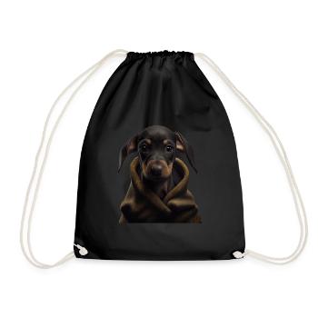 Doberman Dobermans Chien Chiens chiot Doberman - Sac de sport léger - noir - Devant