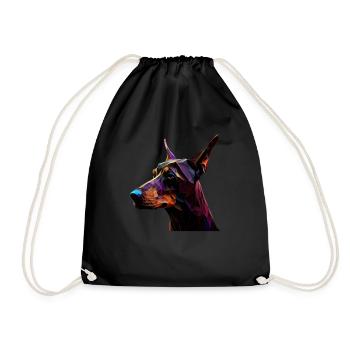 Doberman Dobermans Chien Chiens chiot Doberman - Sac de sport léger - noir - Devant