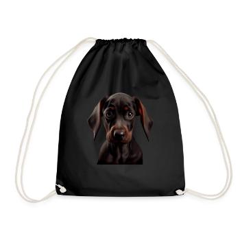 Doberman Dobermans Chien Chiens chiot Doberman - Sac de sport léger - noir - Devant