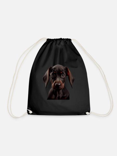 Dobermann Dobermänner Hund Hunde Welpe Dobermann - Turnbeutel - Schwarz
