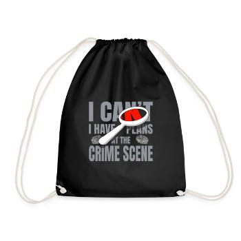 Je ne peux pas avoir de plans à la scène de crime Forensic - Sac de sport léger - noir - Devant