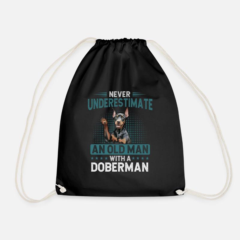 Doberman Pinscher Chien Dobie - Sac de sport léger - noir