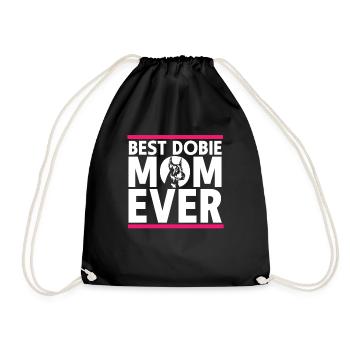 Doberman Pinscher Dog Dobie - Drawstring Bag - black - Front