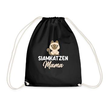 Siamkatze Katze - Turnbeutel - Schwarz - Vorne