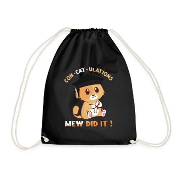 Cute Cat Diplômé Graduation 2023 - Sac de sport léger - noir - Devant