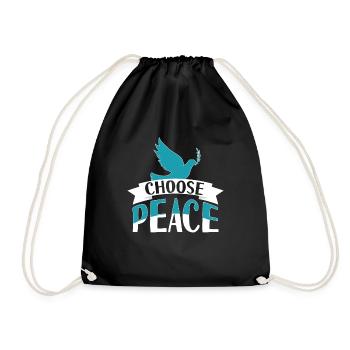 Choose Peace Doves Of Peace - Turnbeutel - Schwarz - Vorne