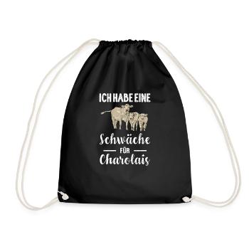 Charolais Rind I Frankreich Rinderzucht für - Turnbeutel - Schwarz - Vorne