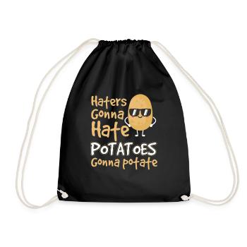 Potatoes Gonna Potate - Turnbeutel - Schwarz - Vorne