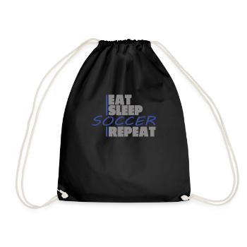Football Accessories Gift Idea Football Fan - Drawstring Bag - black - Front