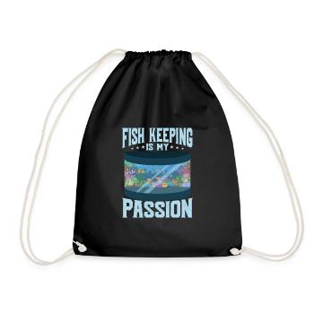 Fish Keeping Is My Passion Fish Keeping Aquarium O - Drawstring Bag - black - Front