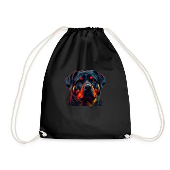 Rottweiler Hund Hunde Welpe Hundehalter Rottweiler - Turnbeutel - Schwarz - Vorne
