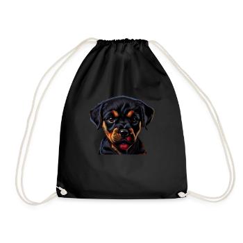 Rottweiler Hund Hunde Welpe Hundehalter Rottweiler - Turnbeutel - Schwarz - Vorne