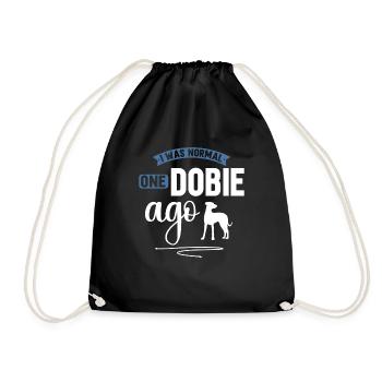 Doberman Pinscher Dog Dobie - Drawstring Bag - black - Front
