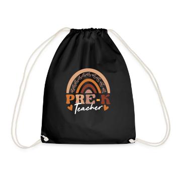 Pre-K Teacher Boho Teaching Back to School Class - Sac de sport léger - noir - Devant
