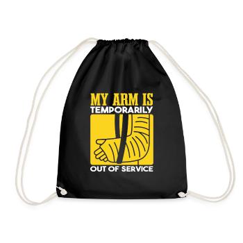 Mon bras est temporairement hors service - Sac de sport léger - noir - Devant