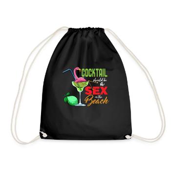 Cocktail Should Be A Sex On The Beach - Drawstring Bag - black - Front