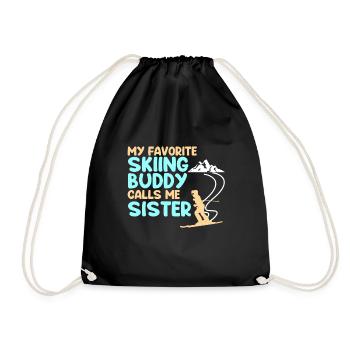 Skiing Buddy m’appelle Sister Ski Snow - Sac de sport léger - noir - Devant