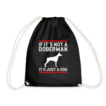 Dobermann Pinscher Hund Dobie - Turnbeutel - Schwarz - Vorne