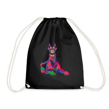 Doberman Pinscher Chien Dobie - Sac de sport léger - noir - Devant
