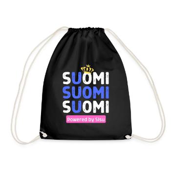 Drapeau météo de la Finlande avec couronne - Sac de sport léger - noir - Devant