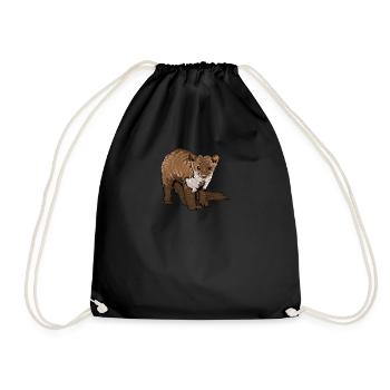 Martre de pierre I maison motif de chasse au gibier de martre pour les chasseurs - Sac de sport léger - noir - Devant