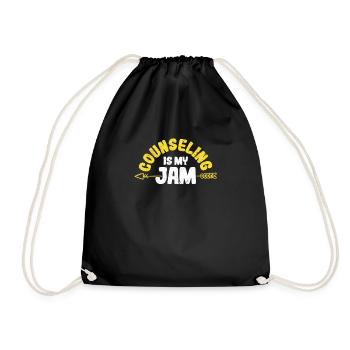 Counseling Is My Jam School Counselor Recognition - Drawstring Bag - black - Front