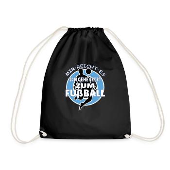 Fußballzubehör Geschenkidee Fußballfan - Turnbeutel - Schwarz - Vorne