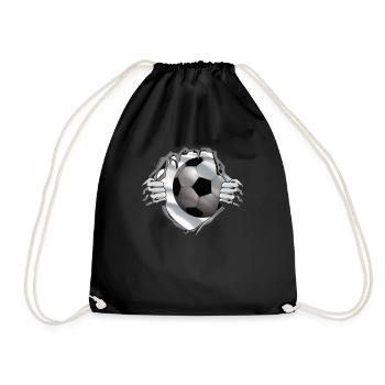 Football Accessories Gift Idea Football Fan - Drawstring Bag - black - Front