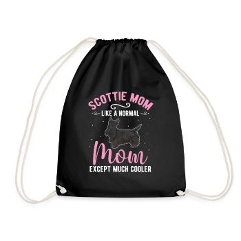 Scottish Terrier Scottie Dog - Drawstring Bag - black - Front