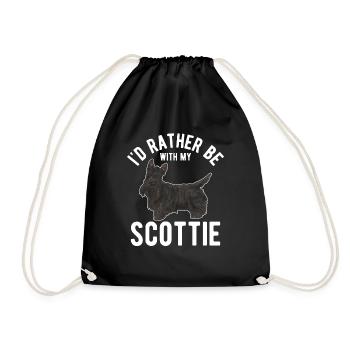 Scottish Terrier Scottie Hund - Turnbeutel - Schwarz - Vorne