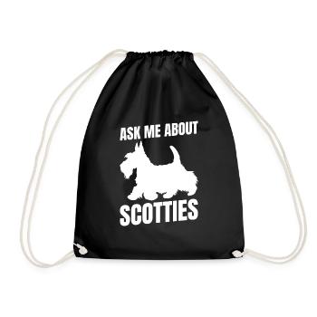 Scottish Terrier Scottie Hund - Turnbeutel - Schwarz - Vorne