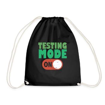 Testing Mode On Motivational Test Day Teacher - Turnbeutel - Schwarz - Vorne