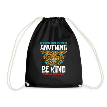 Autism Autism Gift - Drawstring Bag - black - Front