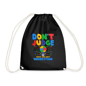 Cadeau autisme autisme - Sac de sport léger - noir - Devant