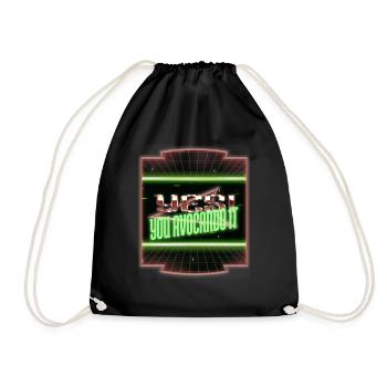 blagues geek nourriture idée cadeau humour cadeau idée cadeau - Sac de sport léger - noir - Devant