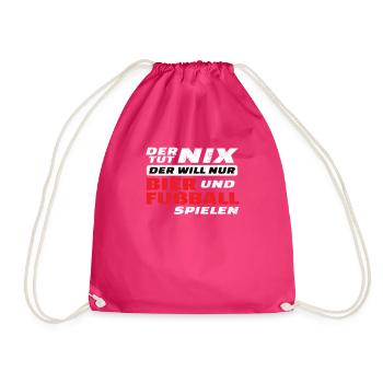 Fußballzubehör Geschenkidee Fußballfan - Turnbeutel - Fuchsia - Vorne