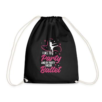 Ballet Dancer Dance Girl Ballerina - Turnbeutel - Schwarz - Vorne