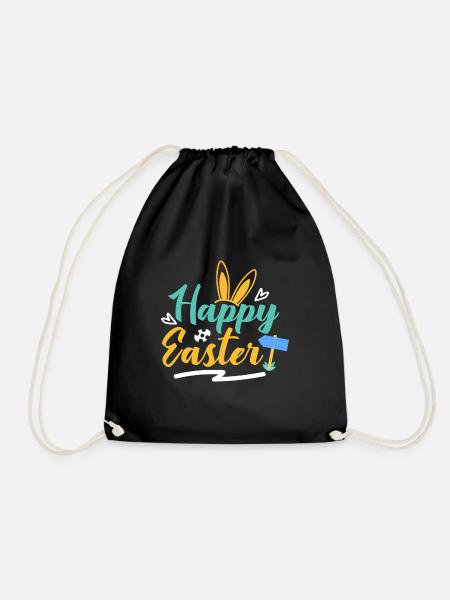 Happy Easter - Turnbeutel - Schwarz