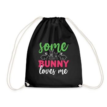 Some Bunny Loves Me - Turnbeutel - Schwarz - Vorne