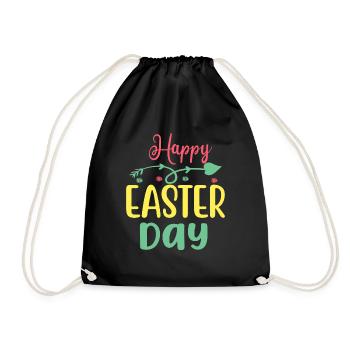 Happy Easter Day - Turnbeutel - Schwarz - Vorne